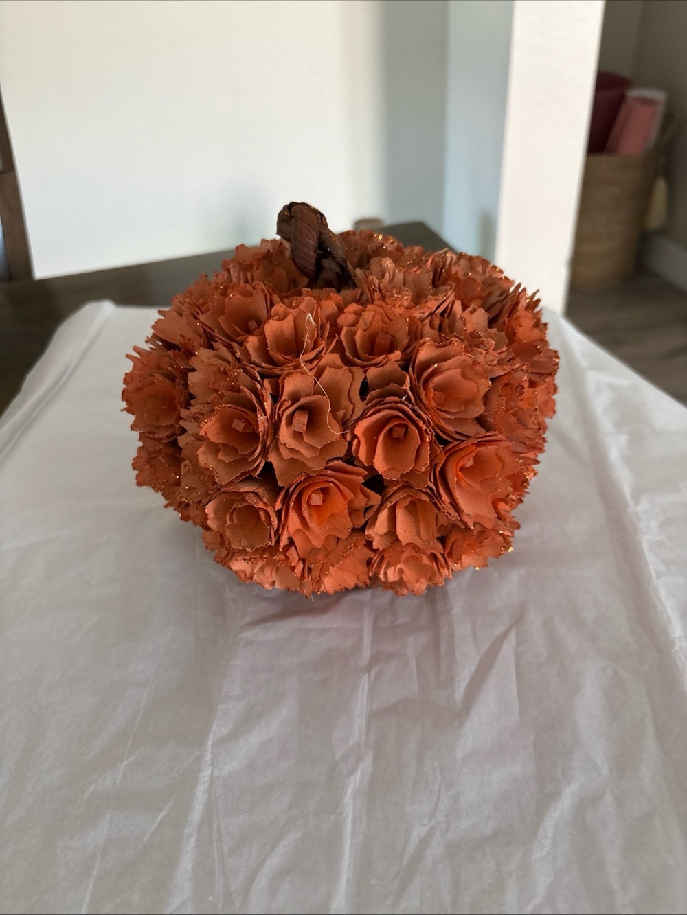 Shaved Wood Orange Pumpkin